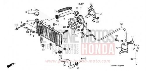 RADIATOR (CBF600S/SA) CBF600S4 de 2004